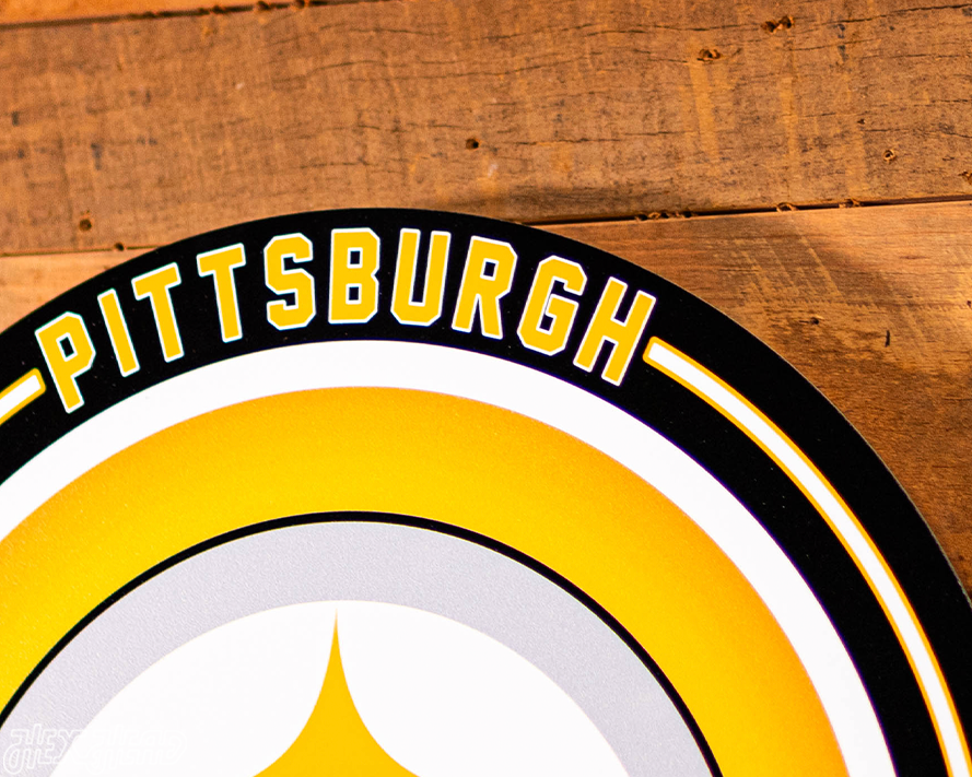 VARSITY Collection- Single Layer Pittsburgh Steelers Metal Wall Art
