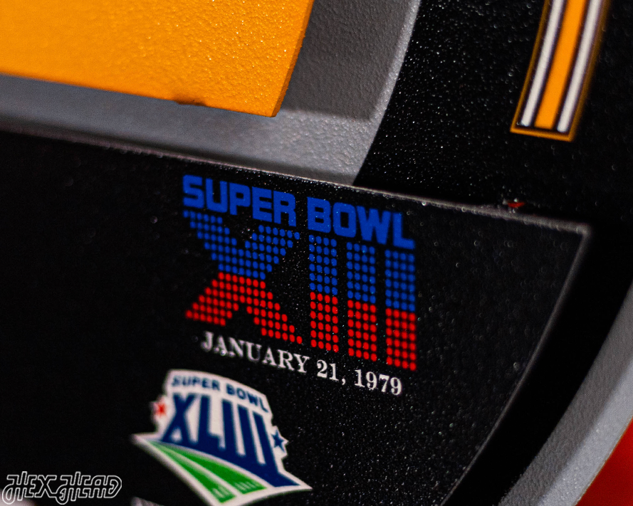 Pittsburgh Steelers DYNASTY - Super Bowl Wins w/ Replaceable Icon Plate 3D Vintage Metal Wall Art