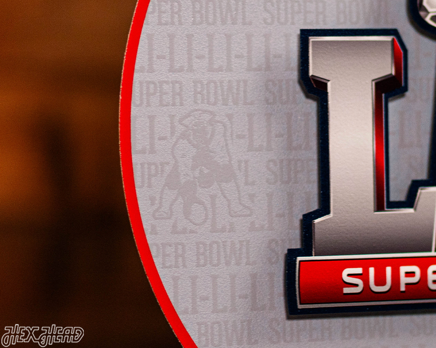 New England Patriots Super Bowl LI CRAFT SERIES 3D Embossed Metal Wall Art