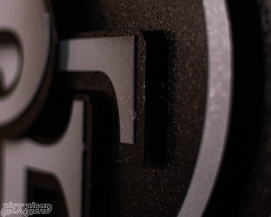 MONOCHROME - San Francisco 49ers "SF Oval" 3D Vintage Metal Wall Art