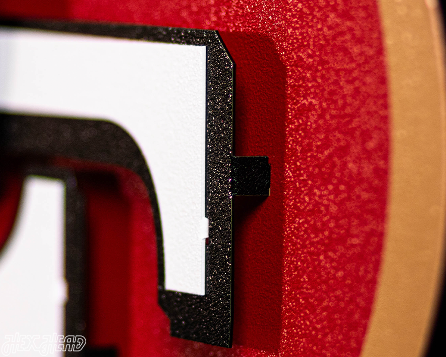 San Francisco 49ers "SF Oval" 3D Vintage Metal Wall Art