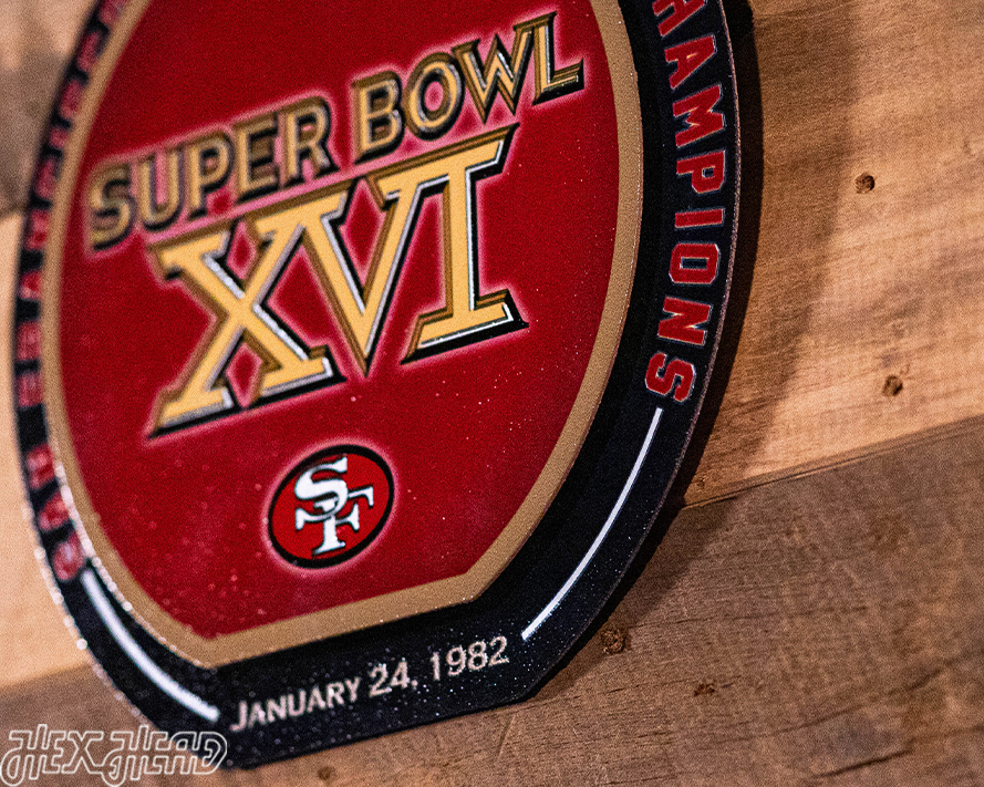 San Francisco 49ers Super Bowl XVI "DOUBLE PLAY" On The Shelf or On The Wall