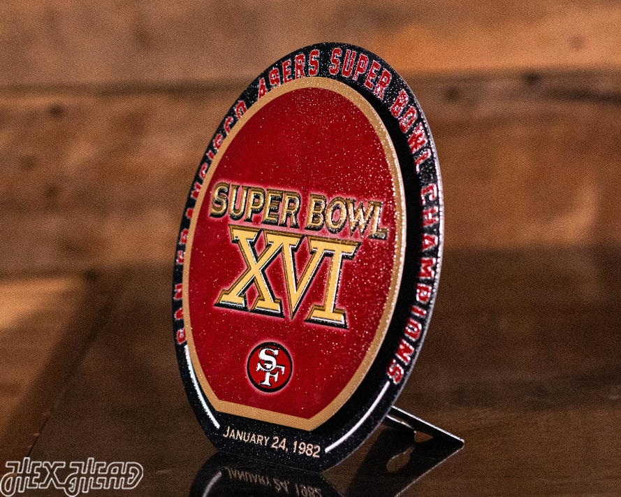 San Francisco 49ers Super Bowl XVI "DOUBLE PLAY" On The Shelf or On The Wall