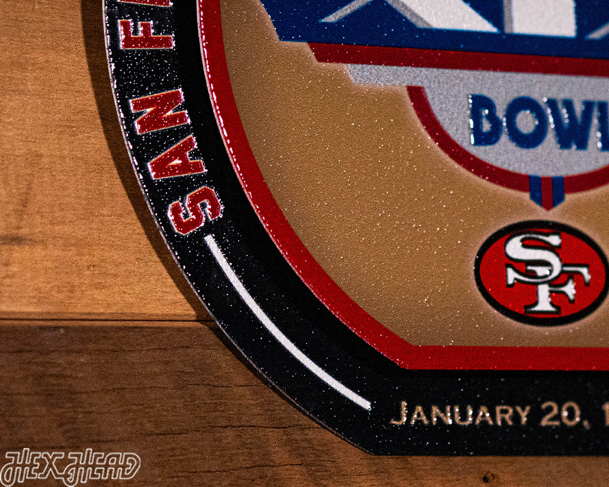 San Francisco 49ers Super Bowl XIX "DOUBLE PLAY" On The Shelf or On The Wall