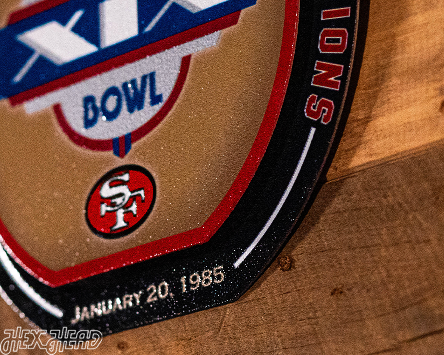 San Francisco 49ers Super Bowl XIX "DOUBLE PLAY" On The Shelf or On The Wall