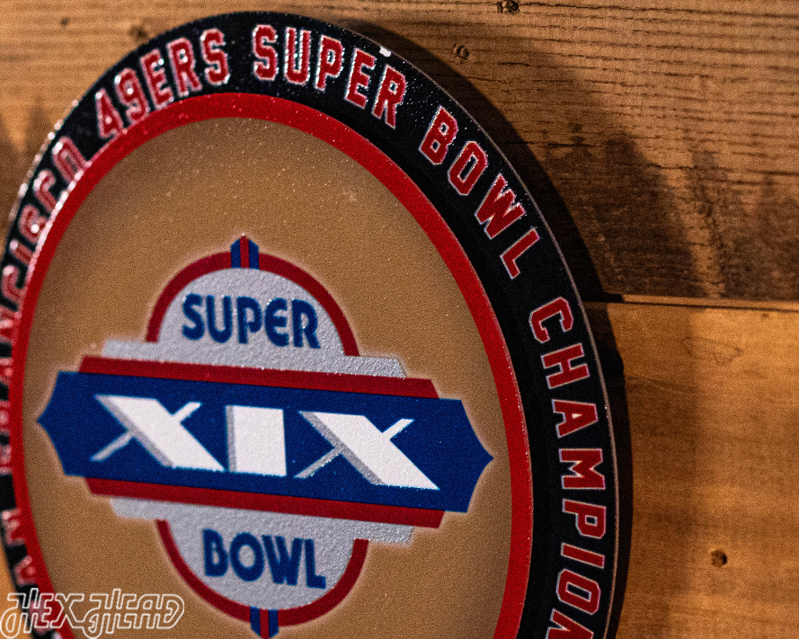 San Francisco 49ers Super Bowl XIX "DOUBLE PLAY" On The Shelf or On The Wall