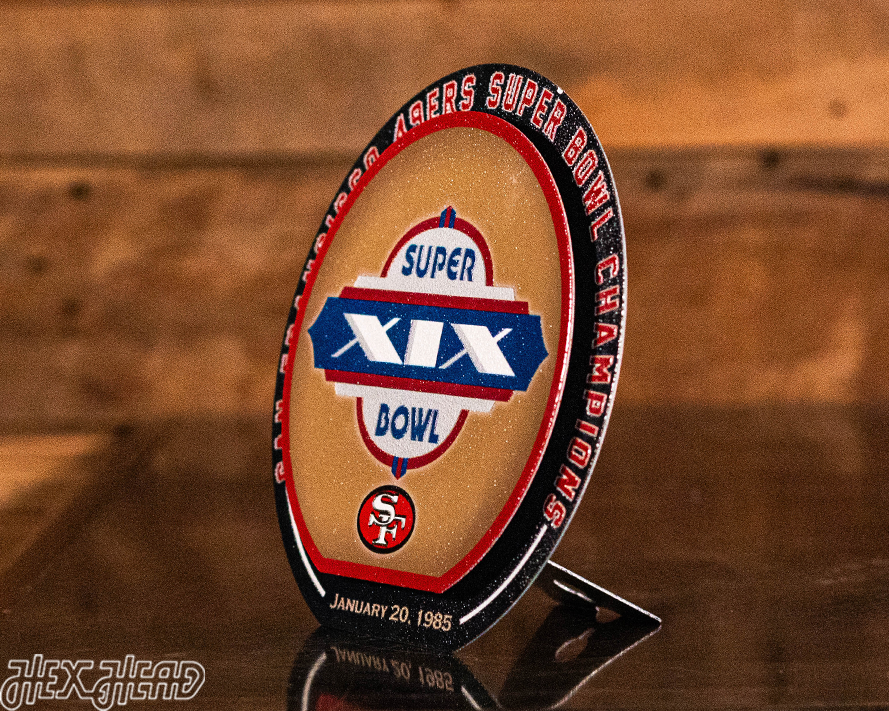 San Francisco 49ers Super Bowl XIX "DOUBLE PLAY" On The Shelf or On The Wall