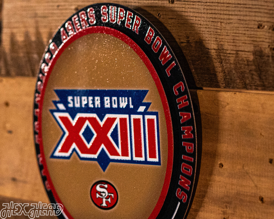 San Francisco 49ers Super Bowl XXIII "DOUBLE PLAY" On The Shelf or On The Wall