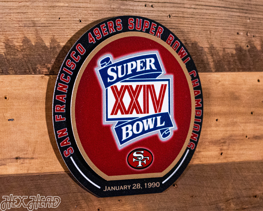 San Francisco 49ers Super Bowl XXIV "DOUBLE PLAY" On The Shelf or On The Wall