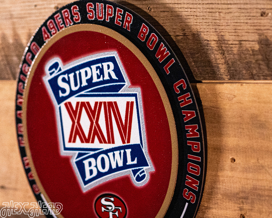 San Francisco 49ers Super Bowl XXIV "DOUBLE PLAY" On The Shelf or On The Wall