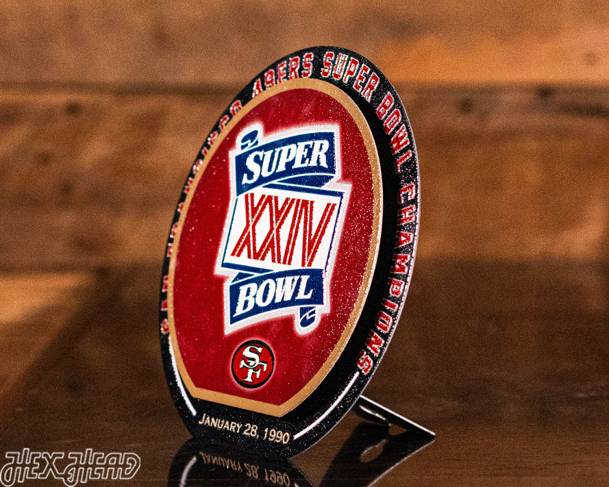 San Francisco 49ers Super Bowl XXIV "DOUBLE PLAY" On The Shelf or On The Wall