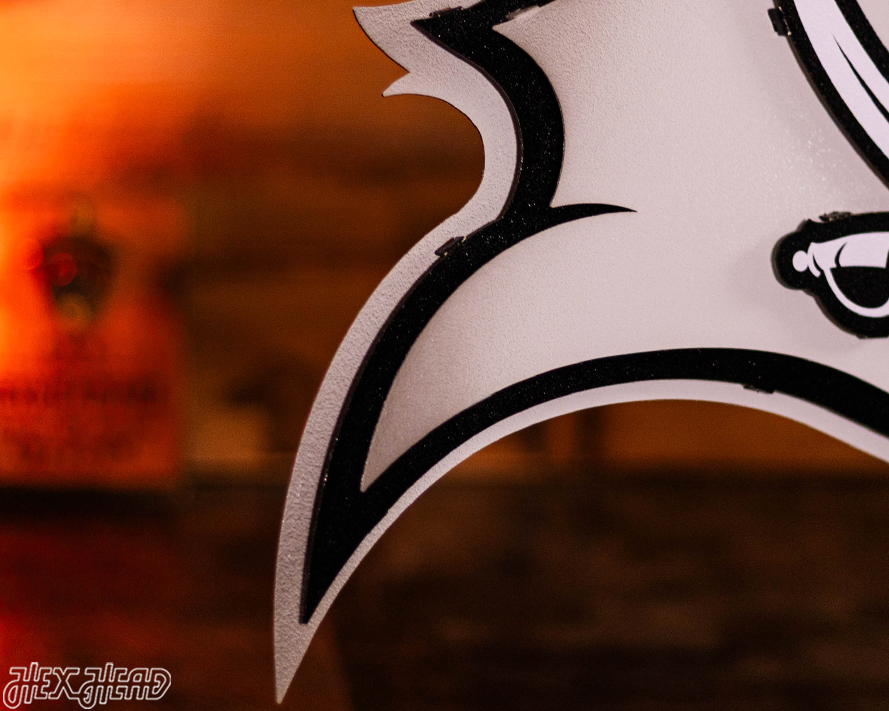 MONOCHROME - Tampa Bay Buccaneers "Buc's Jolly Roger Flag" 3D Vintage Metal Wall Art