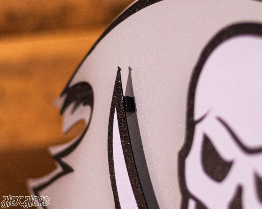 MONOCHROME - Tampa Bay Buccaneers "Buc's Jolly Roger Flag" 3D Vintage Metal Wall Art