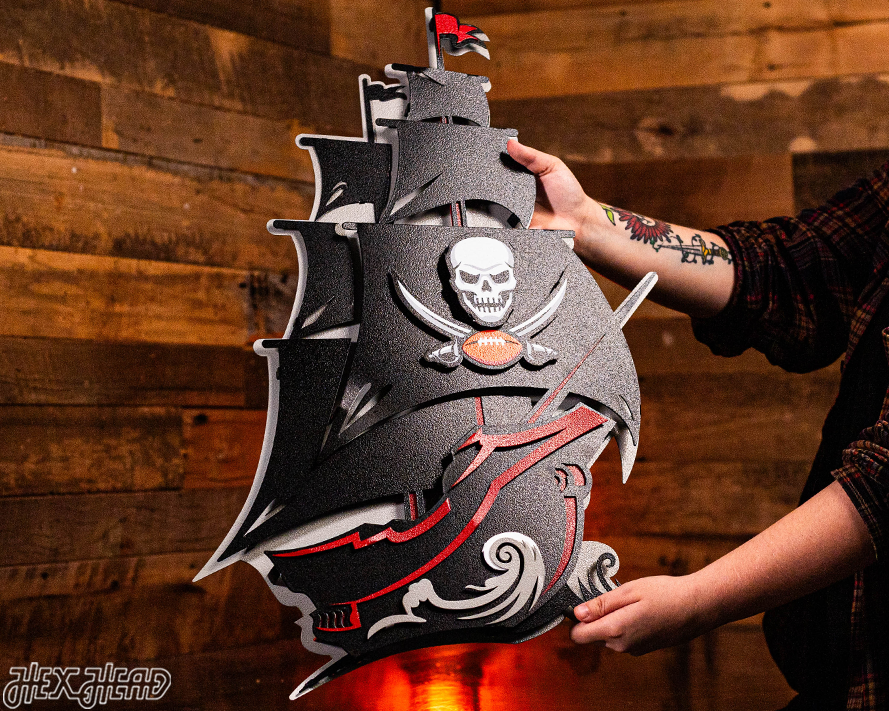 Tampa Bay Buccaneers Ship 3D Vintage Metal Wall Art