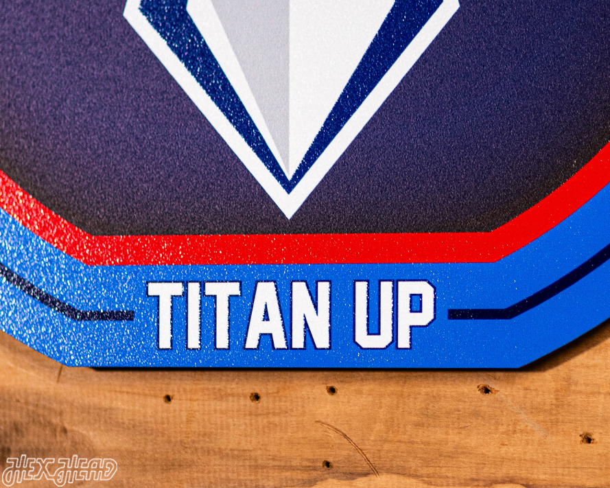 VARSITY Collection- Single Layer Tennessee Titans Metal Wall Art