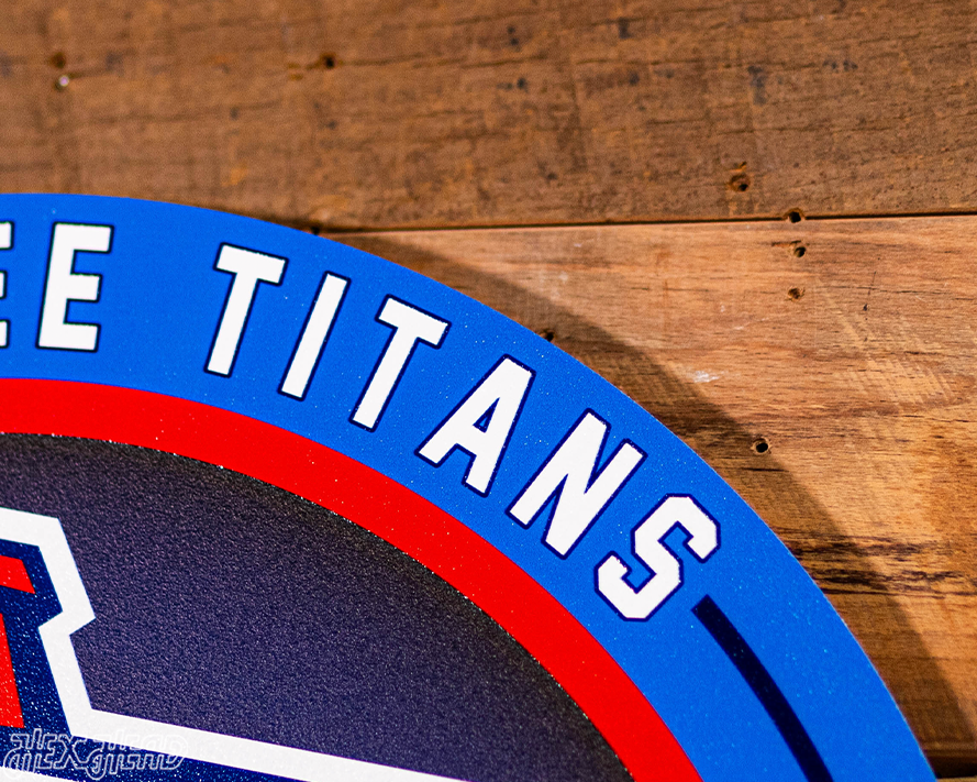 VARSITY Collection- Single Layer Tennessee Titans Metal Wall Art