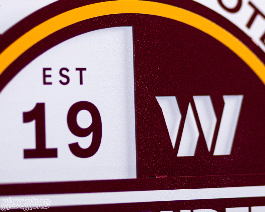 Washington Commanders Secondary Mark 3D Metal Wall Art