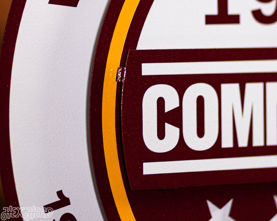 Washington Commanders Secondary Mark 3D Metal Wall Art