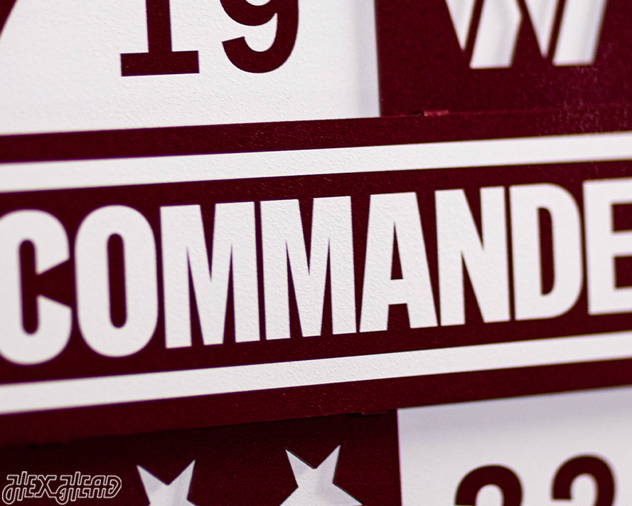 Washington Commanders Secondary Mark 3D Metal Wall Art