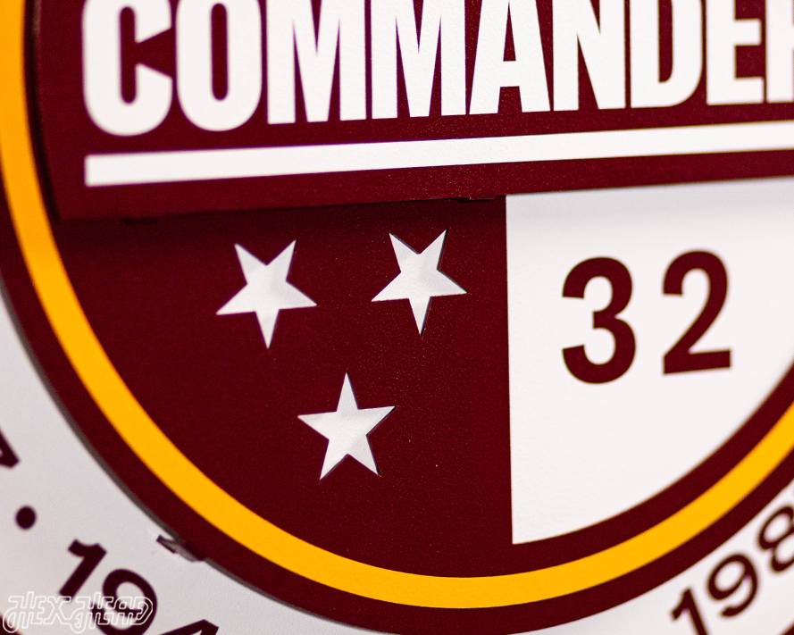 Washington Commanders Secondary Mark 3D Metal Wall Art