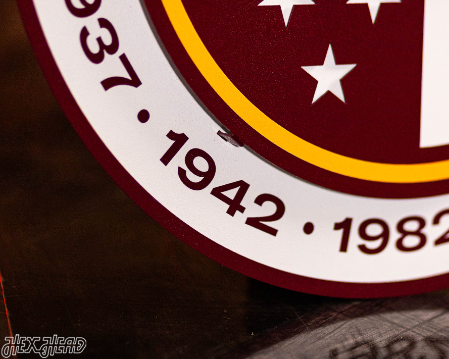 Washington Commanders Secondary Mark 3D Metal Wall Art