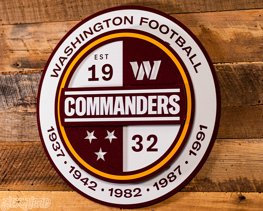 Washington Commanders Secondary Mark 3D Metal Wall Art