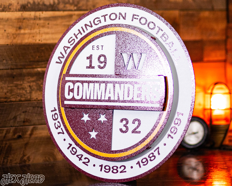 Washington Commanders Secondary Mark 3D Metal Wall Art