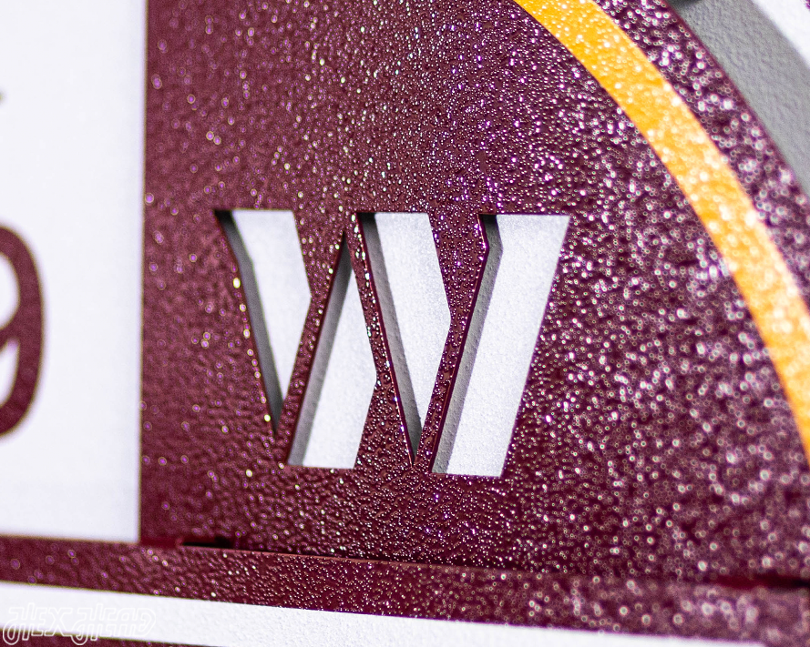 Washington Commanders Secondary Mark 3D Metal Wall Art