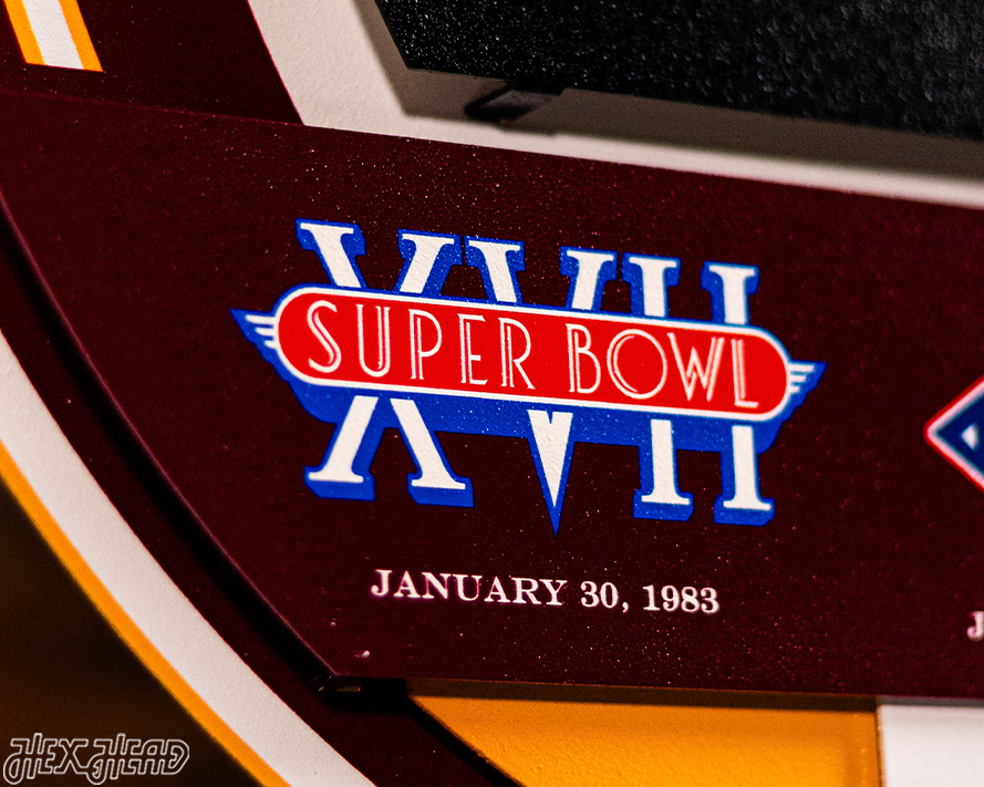 Washington Commanders DYNASTY - Super Bowl Wins w/ Replaceable Icon Plate 3D Vintage Metal Wall Art