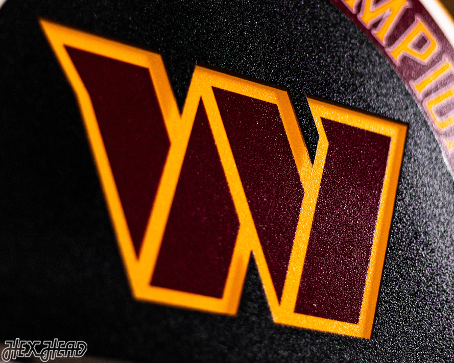 Washington Commanders DYNASTY - Super Bowl Wins w/ Replaceable Icon Plate 3D Vintage Metal Wall Art