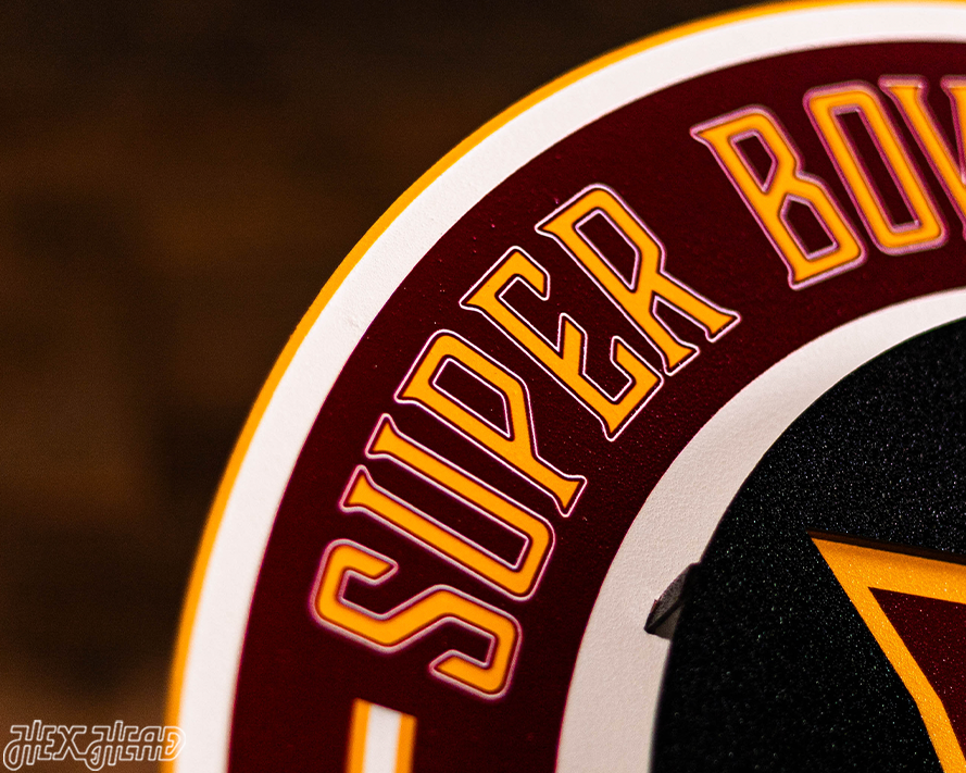 Washington Commanders DYNASTY - Super Bowl Wins w/ Replaceable Icon Plate 3D Vintage Metal Wall Art