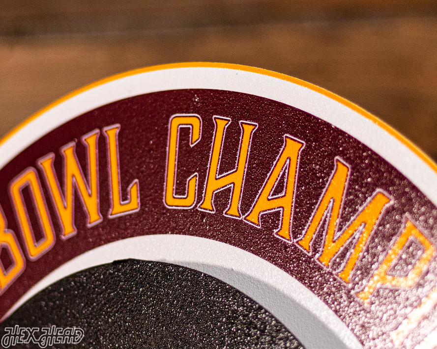 Washington Commanders DYNASTY - Super Bowl Wins w/ Replaceable Icon Plate 3D Vintage Metal Wall Art