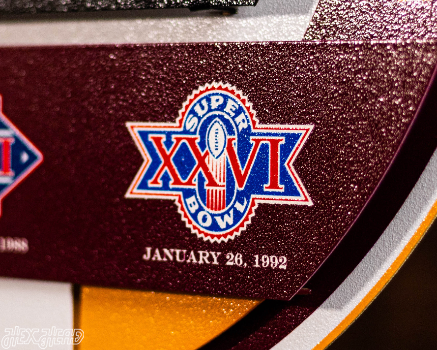 Washington Commanders DYNASTY - Super Bowl Wins w/ Replaceable Icon Plate 3D Vintage Metal Wall Art