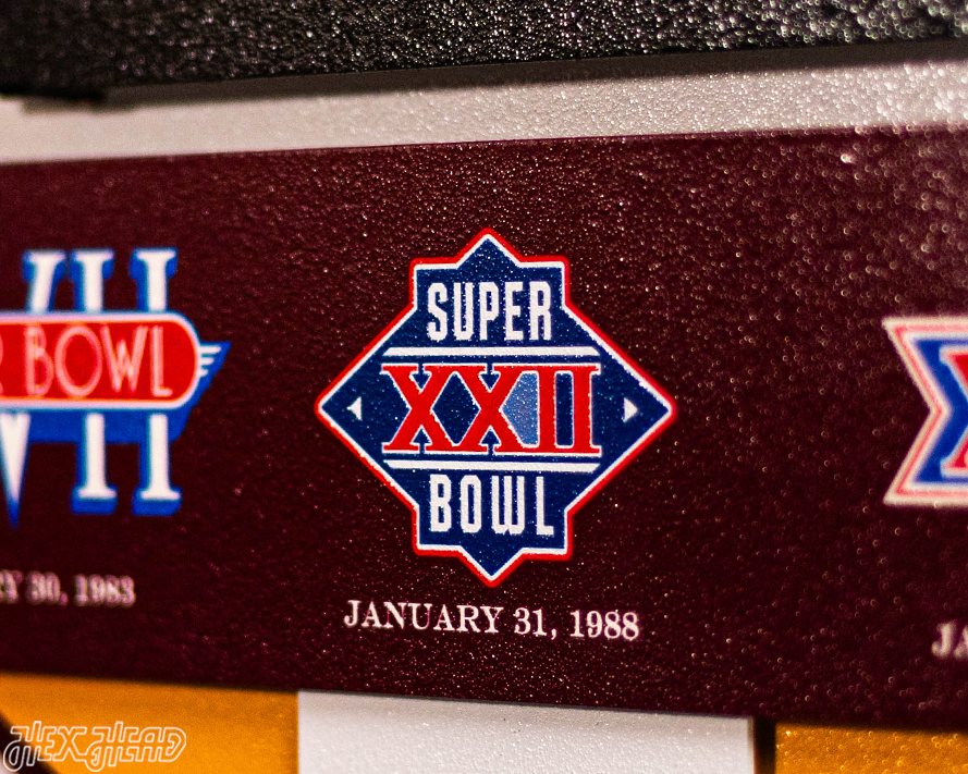 Washington Commanders DYNASTY - Super Bowl Wins w/ Replaceable Icon Plate 3D Vintage Metal Wall Art