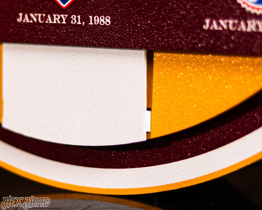 Washington Commanders DYNASTY - Super Bowl Wins w/ Replaceable Icon Plate 3D Vintage Metal Wall Art