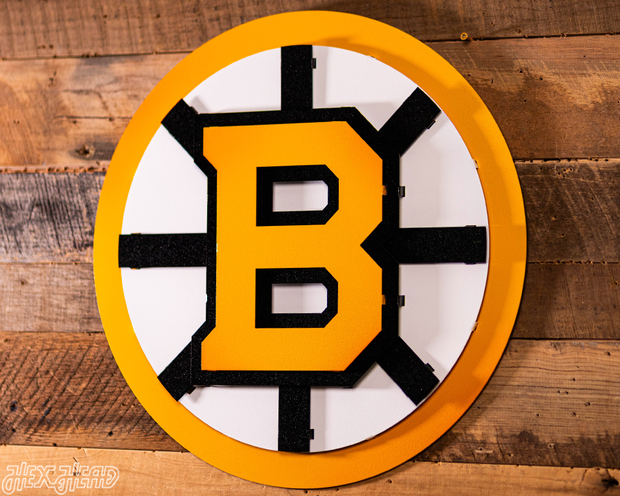 Boston Bruins NHL 3D Vintage Metal Wall Art