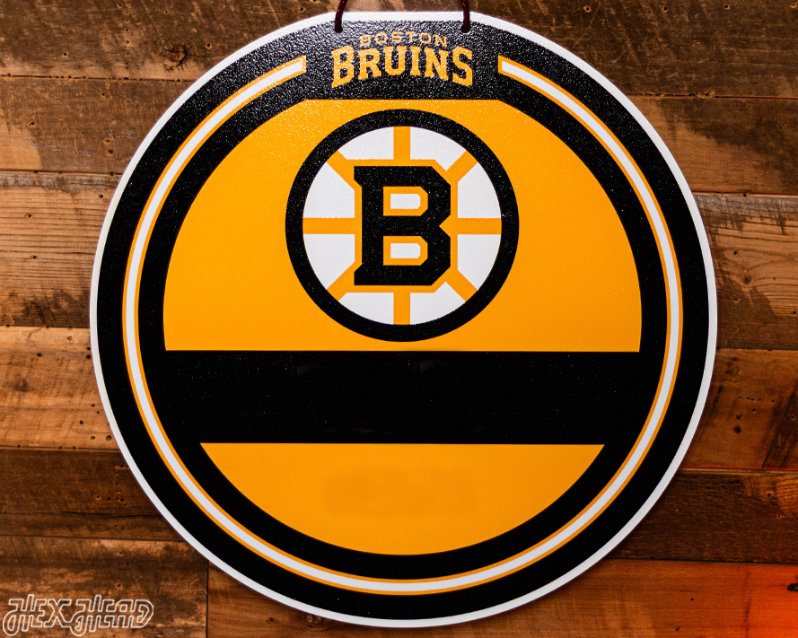 Boston Bruins Personalized Monogram Metal Art