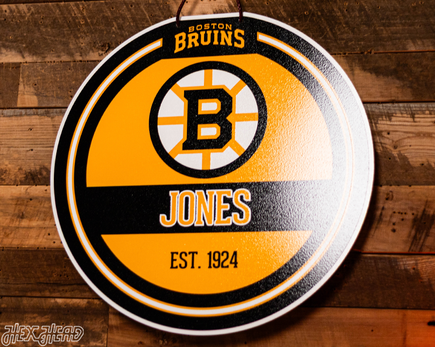 Boston Bruins Personalized Monogram Metal Art