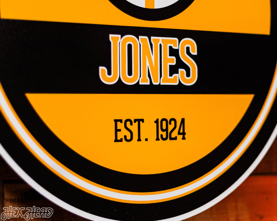 Boston Bruins Personalized Monogram Metal Art