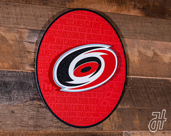 Carolina Hurricanes CRAFT SERIES 3D Embossed Metal Wall Art