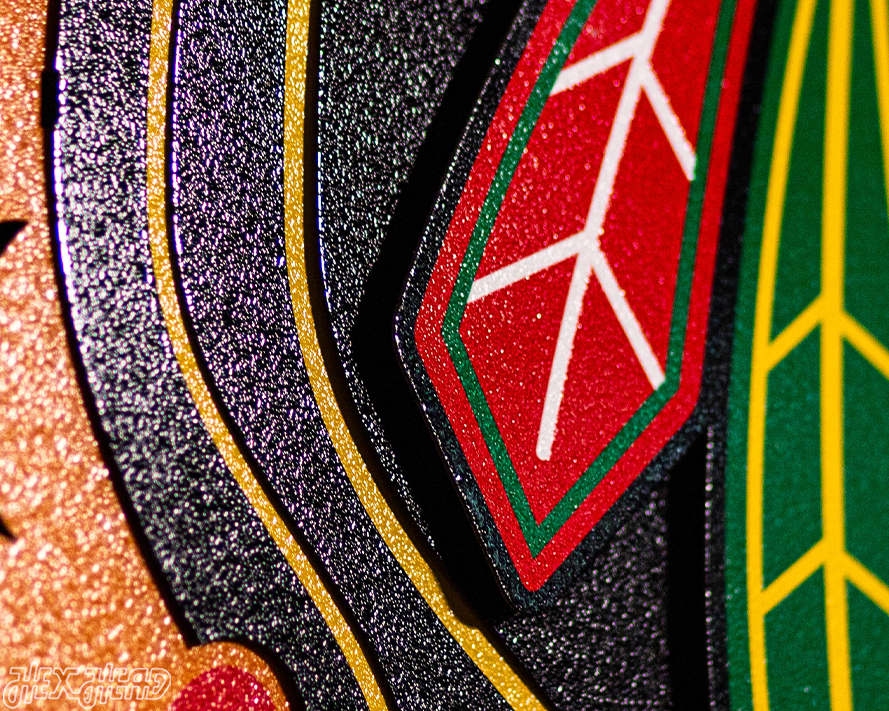 Chicago Blackhawks 3D Vintage Metal Wall Art