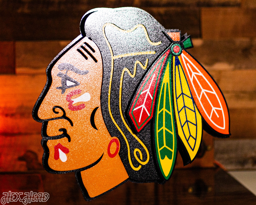 Chicago Blackhawks 3D Vintage Metal Wall Art