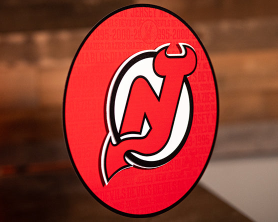 New Jersey Devils NHL CRAFT SERIES 3D Vintage Metal Wall Art