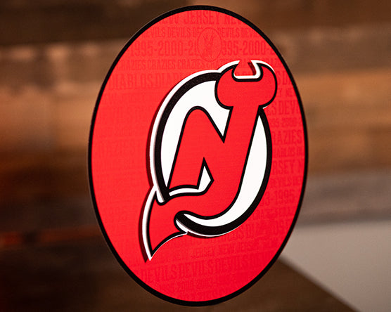 New Jersey Devils NHL CRAFT SERIES 3D Vintage Metal Wall Art