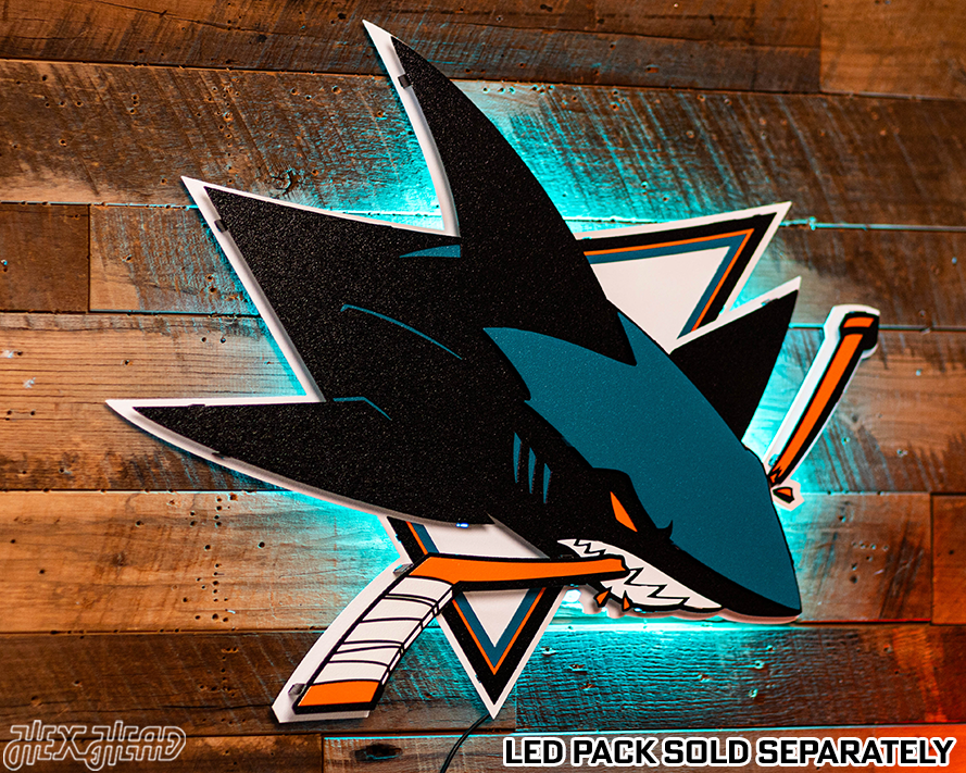 San Jose Sharks 3D Vintage Metal Wall Art