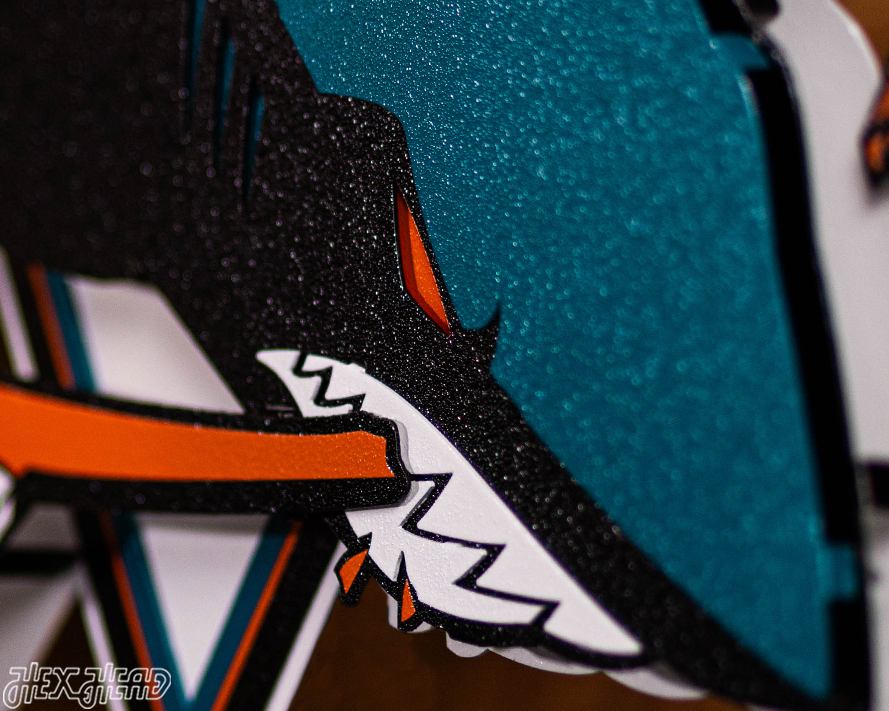 San Jose Sharks 3D Vintage Metal Wall Art