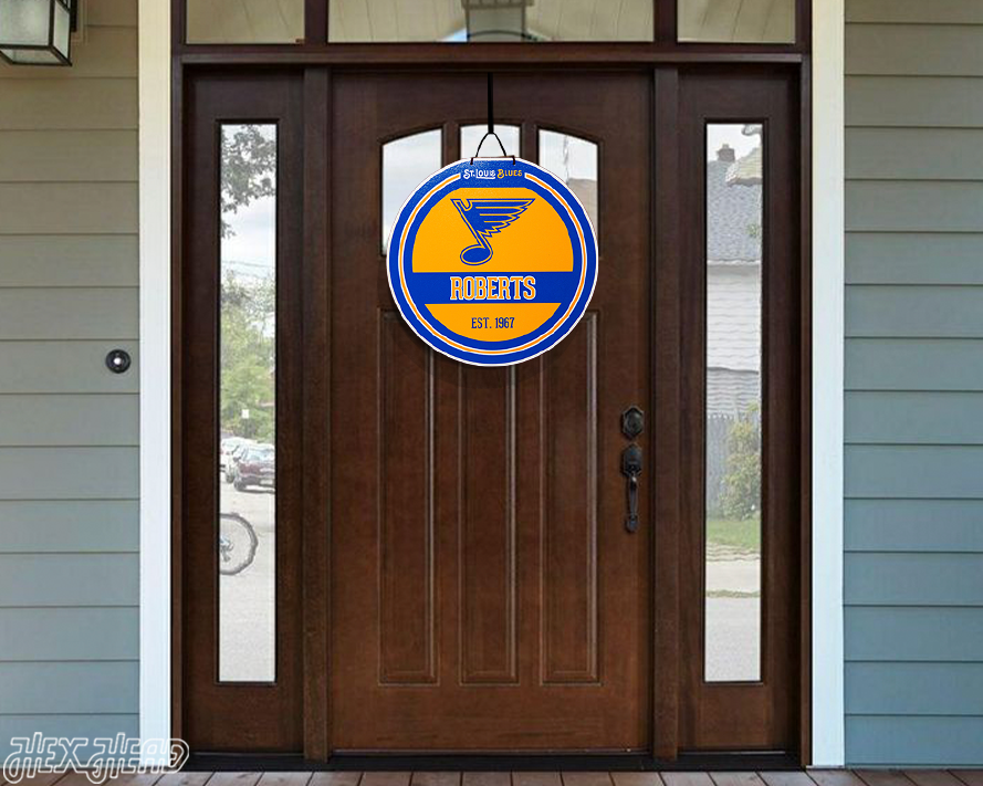 St. Louis Blues Personalized Monogram Metal Art