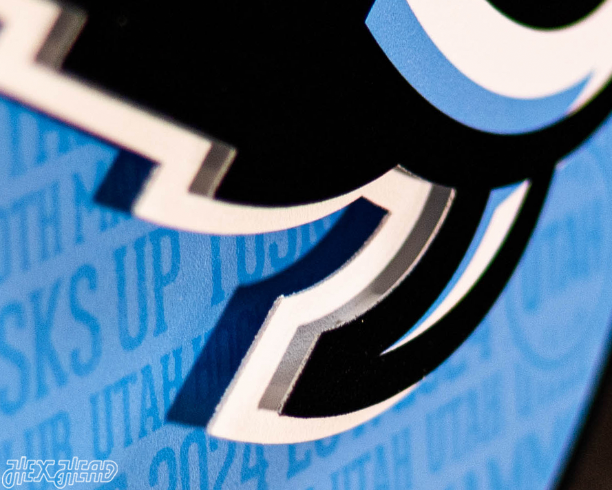 Utah Mammoth Craft Series 3D Embossed Metal Wall Art