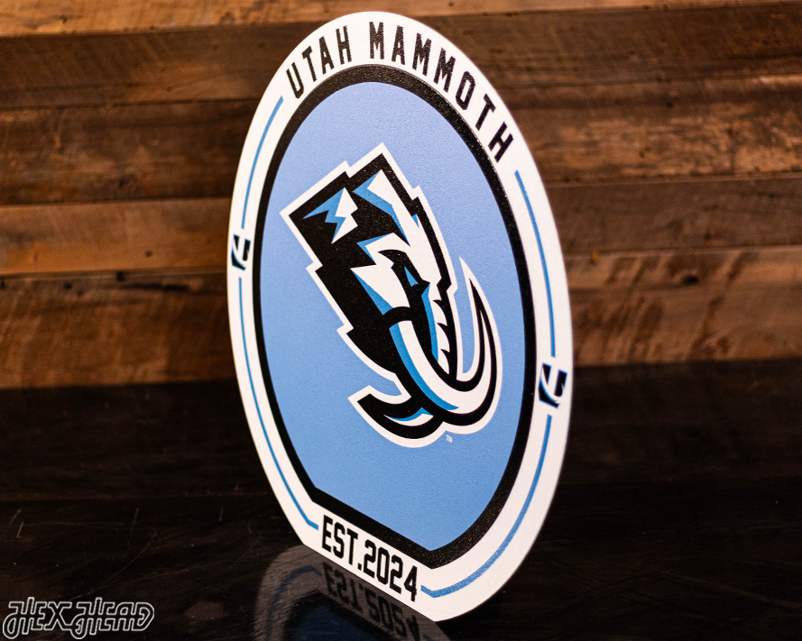VARSITY Collection - Single Layer Utah Mammoth Metal Wall Art