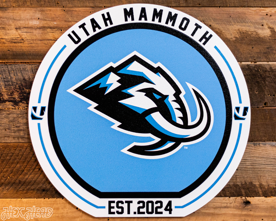VARSITY Collection - Single Layer Utah Mammoth Metal Wall Art